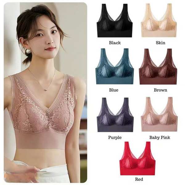 Super Breathable Full Coverage Soft Lace Push Up Premium Quality Bra