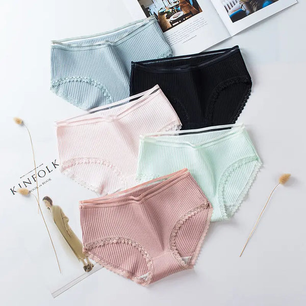 Women's Cotton Briefs High Quality Breathable Lace Underwear