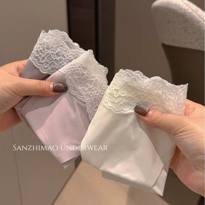 Women's Thin Lace Pure Silk Seamless Panties | Pack of 3