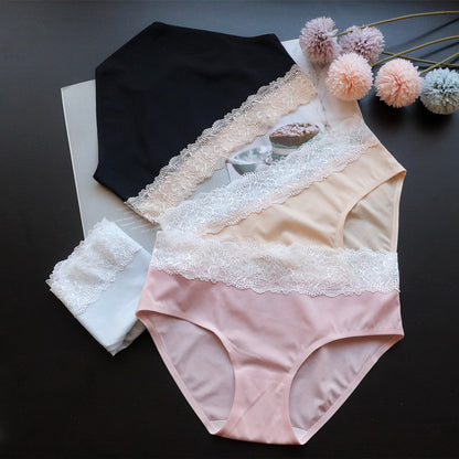Women's Thin Lace Pure Silk Seamless Panties | Pack of 3