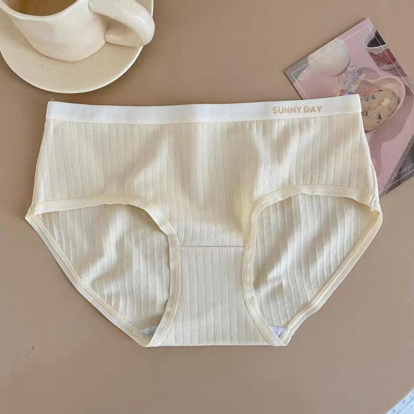 Women's Hipster Cute & Comfortable Pure Cotton Underwear with Mid-rise Knitted Weaving (Pack of 3)