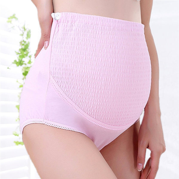 High Waist Cotton Maternity Underwear Seamless Soft Over Bump Pregnancy Panties With Adjustable Waistband 5-9 Months