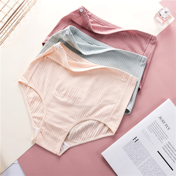 High Waist Cotton Maternity Underwear Seamless Soft Over Bump Pregnancy Panties With Adjustable Waistband 5-9 Months