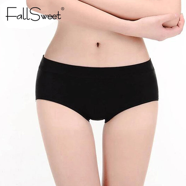 Middle Waist Comfortable Everyday Wear Cotton Panties - Multicolor