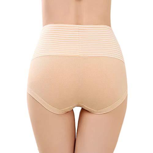 Women's New Cotton High Waist Stripes Panty | Multi-color | Pack of 3