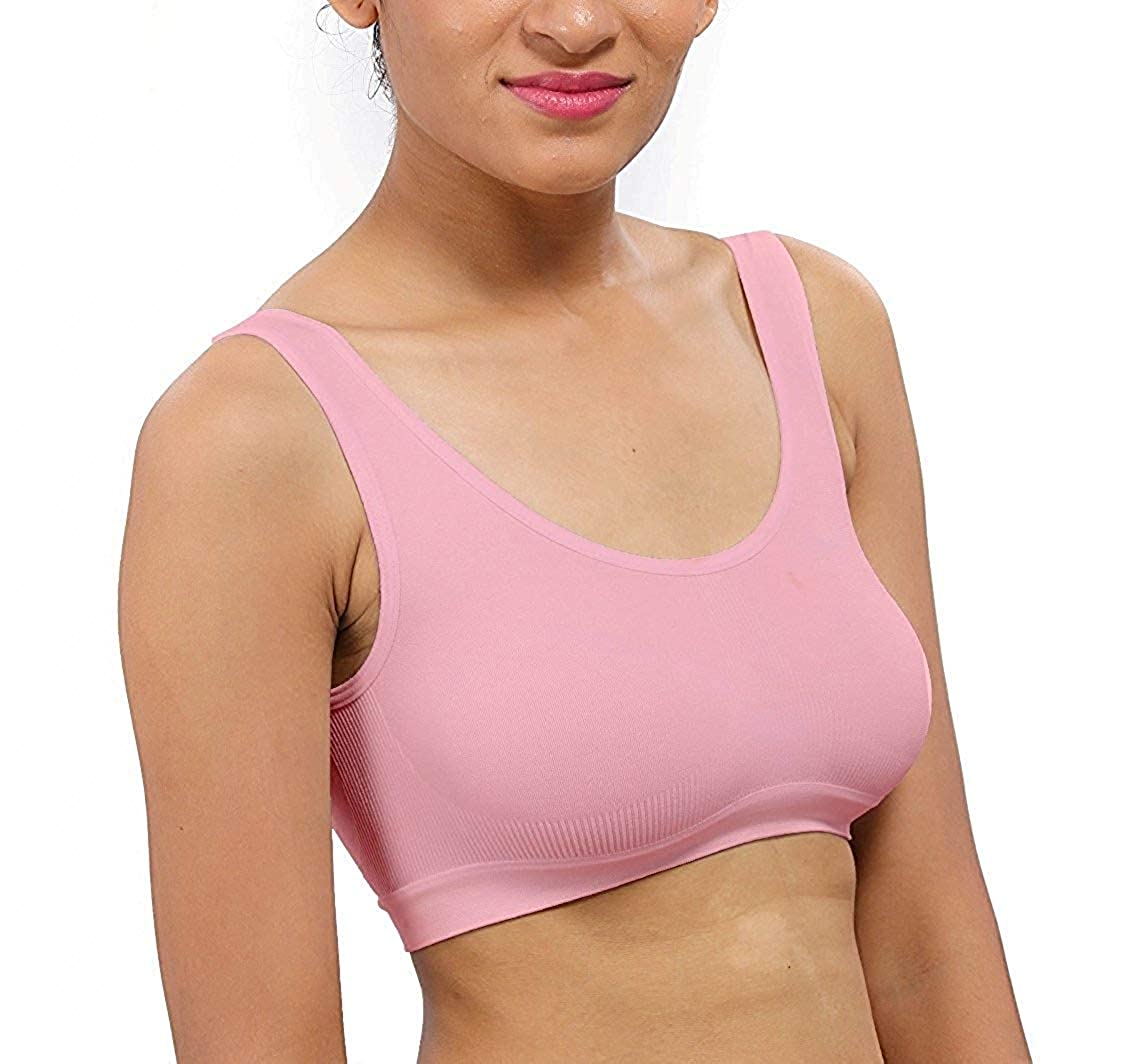 Women's Removable-Padded Non-Wired Sports Air Bra (Pack of 2)