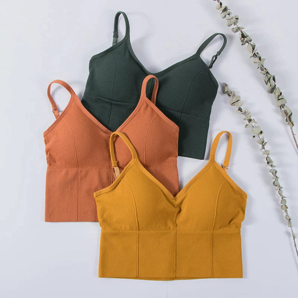 Women Bralette U-shaped Back Padded Bra