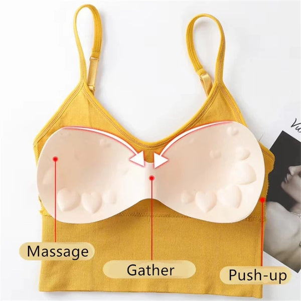 Women Bralette U-shaped Back Padded Bra